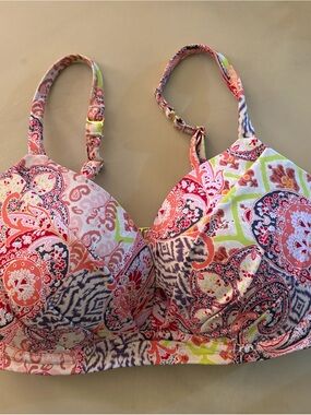 Victoria's Secret Pink Multi Paisley Bikini Top